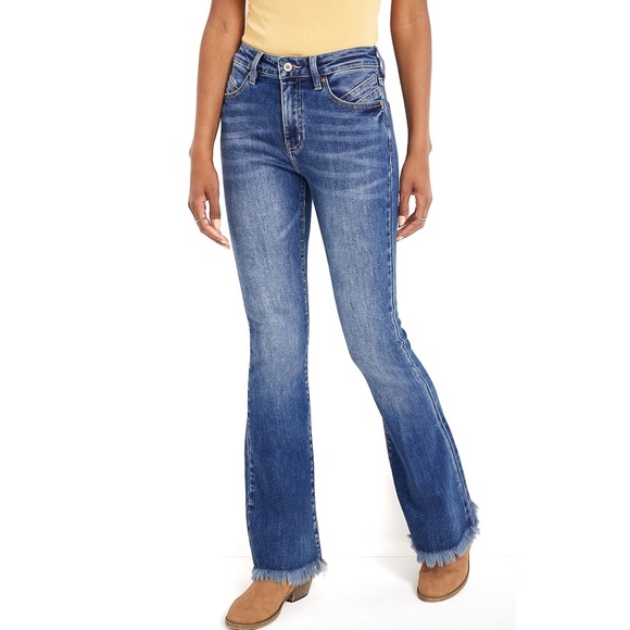 NEW KanCan Flare High Rise Back Seam Jeans Plus Size 22 Long - Picture 4 of 12